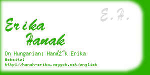 erika hanak business card